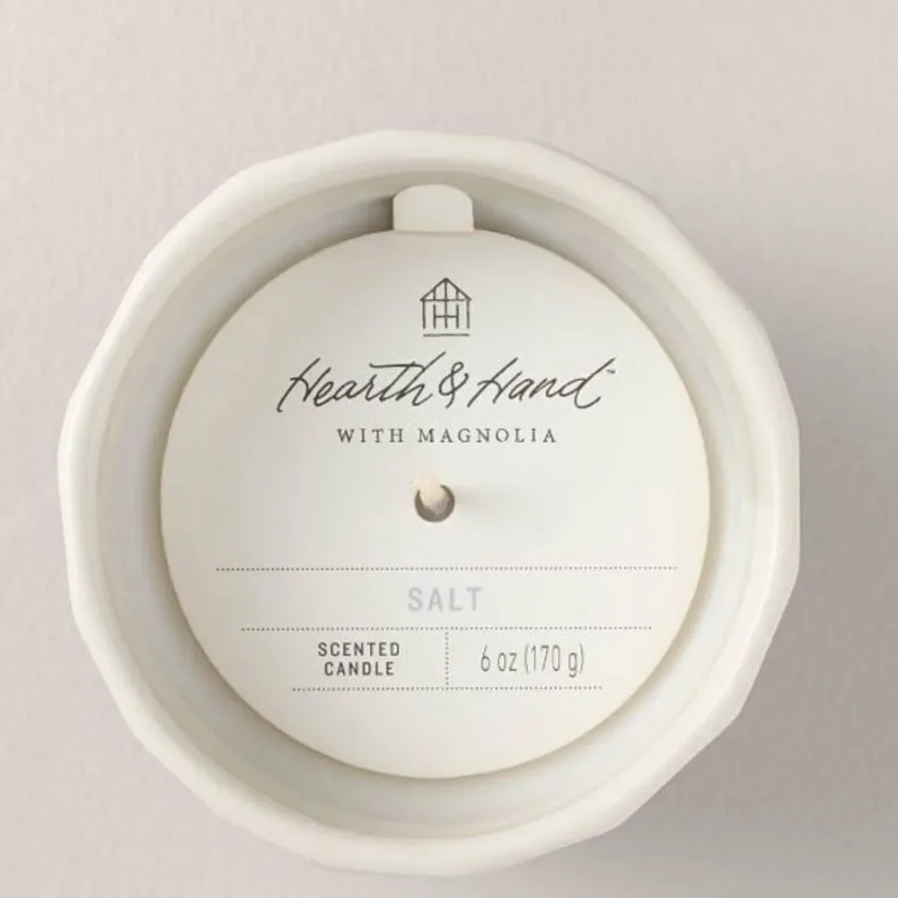 Hearth & Hand Salt Speckled Ceramic 6 ounce Salt scented Candle